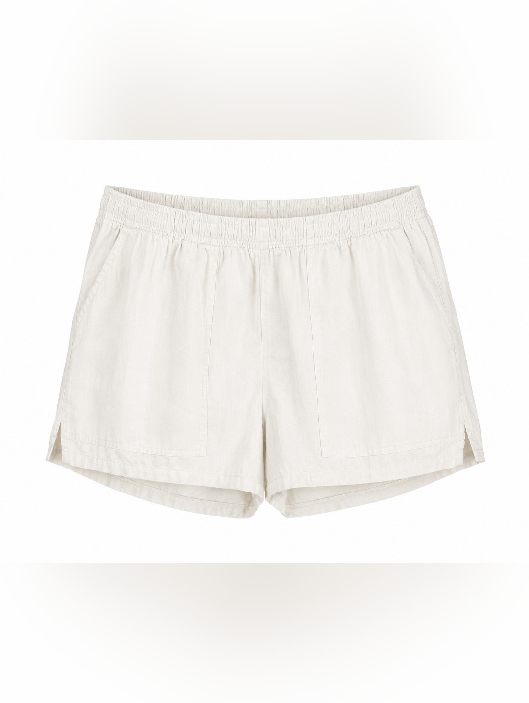 Universal Thread Linen Blend Pull On Shorts White L Nwt Pockets Vacation Cruise